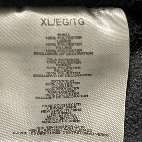 Rugged Elements Outwear Men’s XL Navy Blue Jacket Fleece Lined w/ Hood - Picture 7 of 8